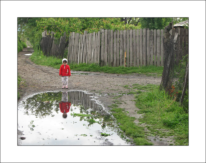 the little girl in red