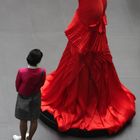 the little woman and the red dress