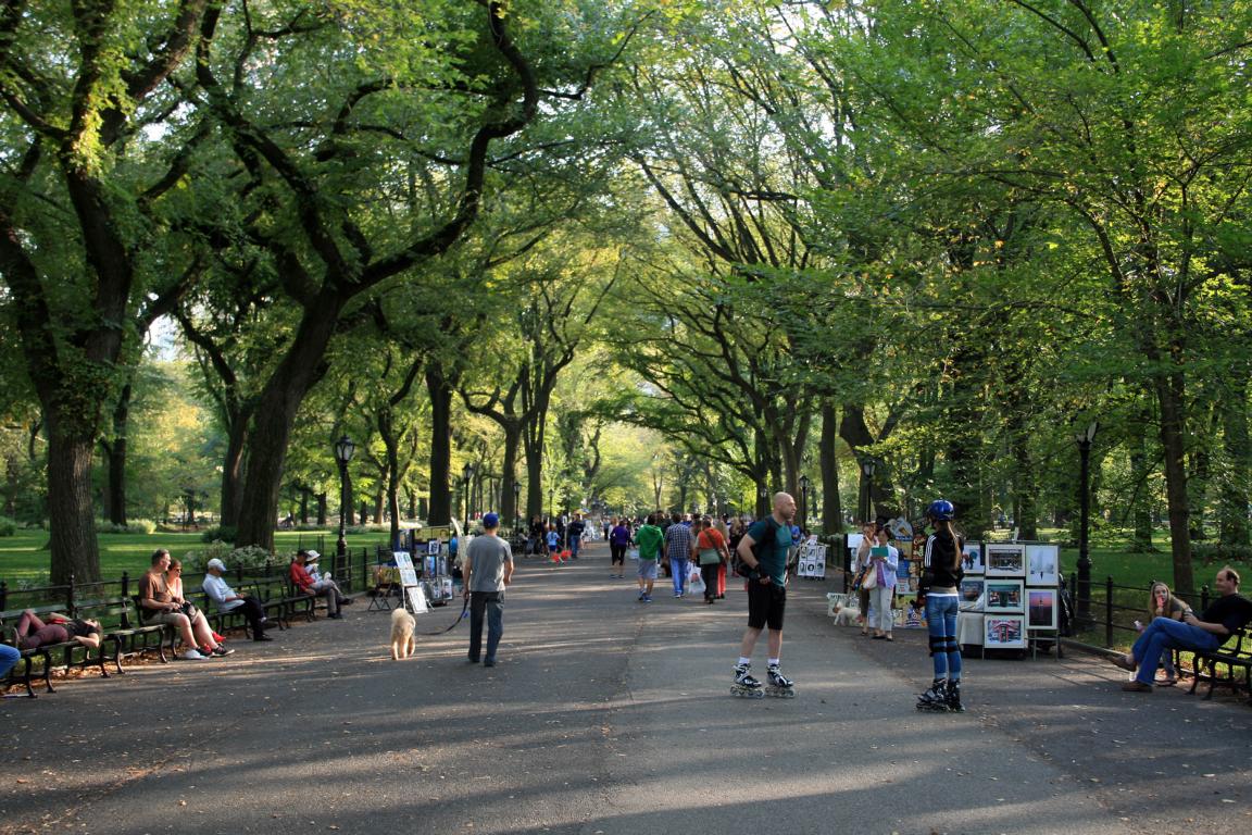 "The Mall" im Central Park an einem Septembersonntagnachmittag 2014