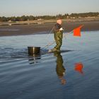 The man and fishing net