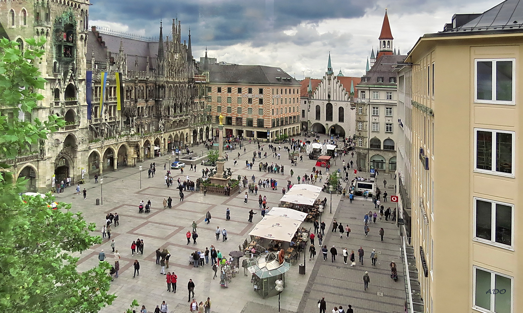 The Marienplatz in Munich