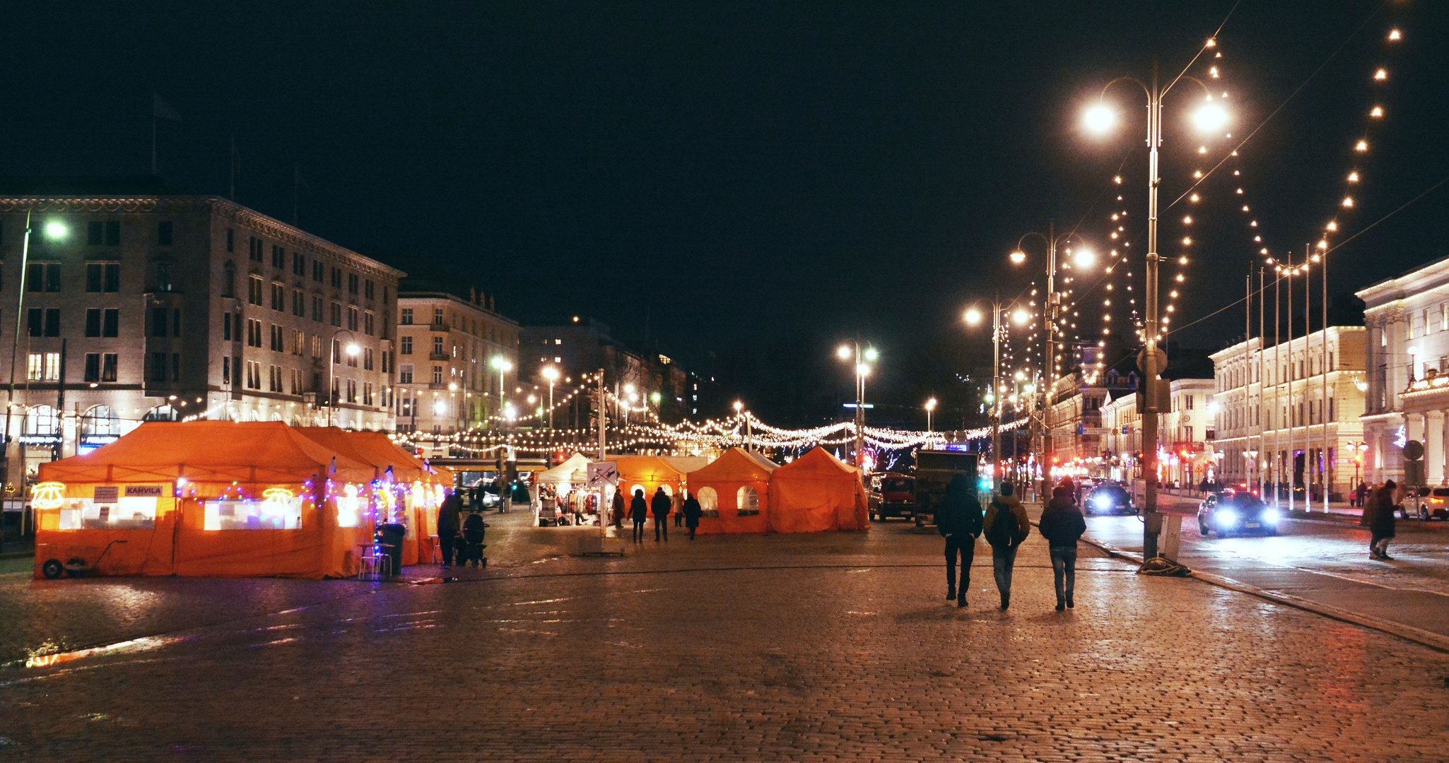 The market square at evening