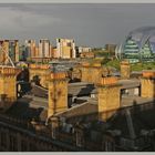 the millennium bridge and the Sage music centre  from the tyne bridge