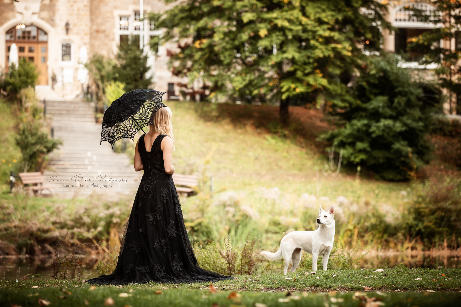 * ...the model and the dog *