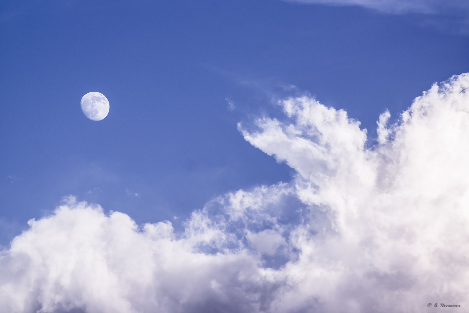 the moon and the clouds