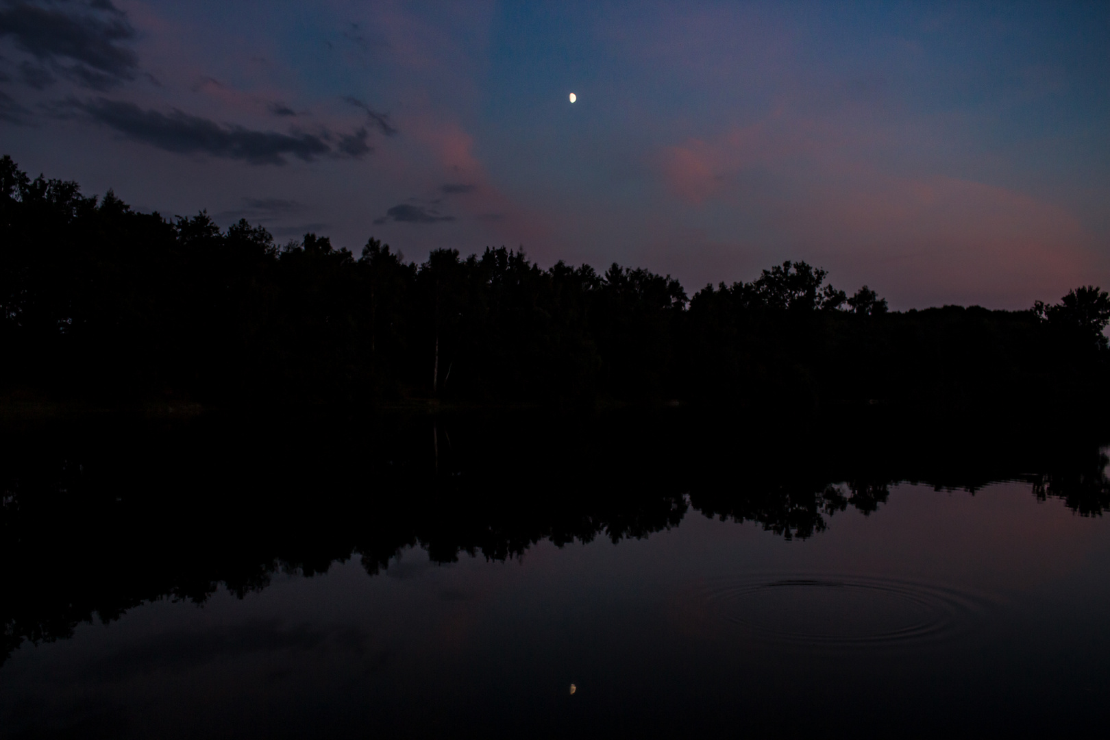 The moon and the lake