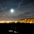 The moon in Blankenberge (Belgium)