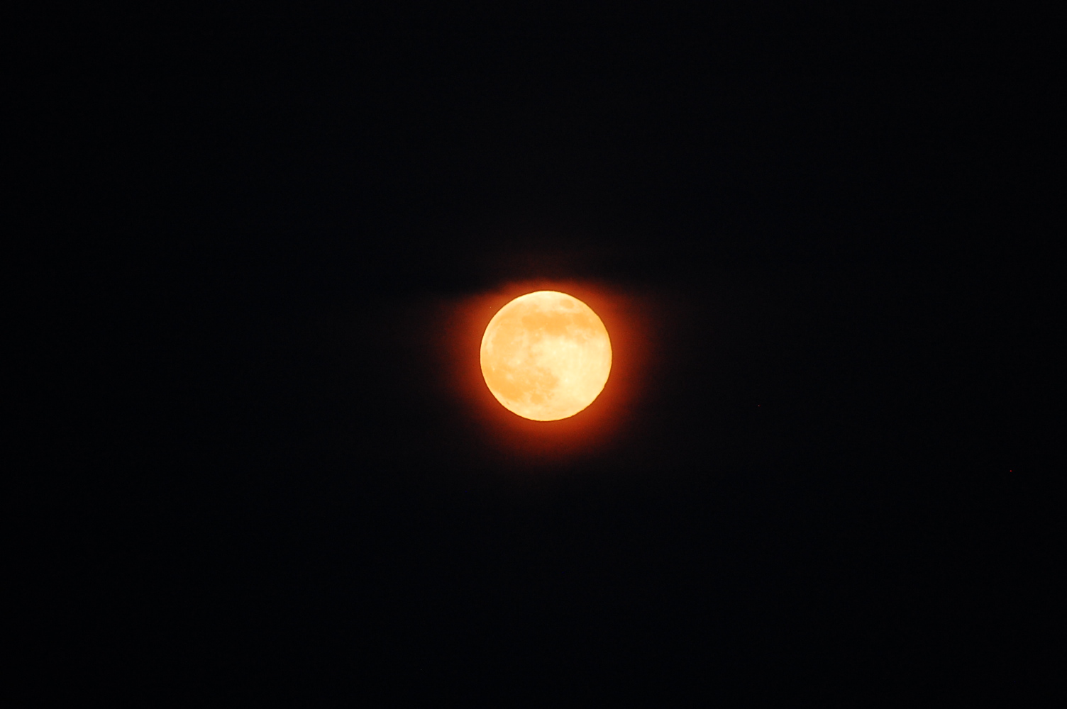 The Moon is on fire