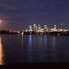 The moon over Sydney Harbour