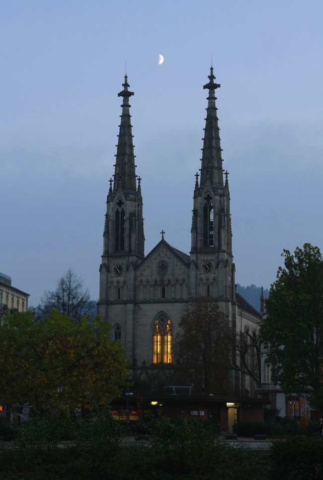 The moon side of the church