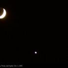 The Moon, Venus, and Jupiter