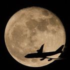 The moon with 747