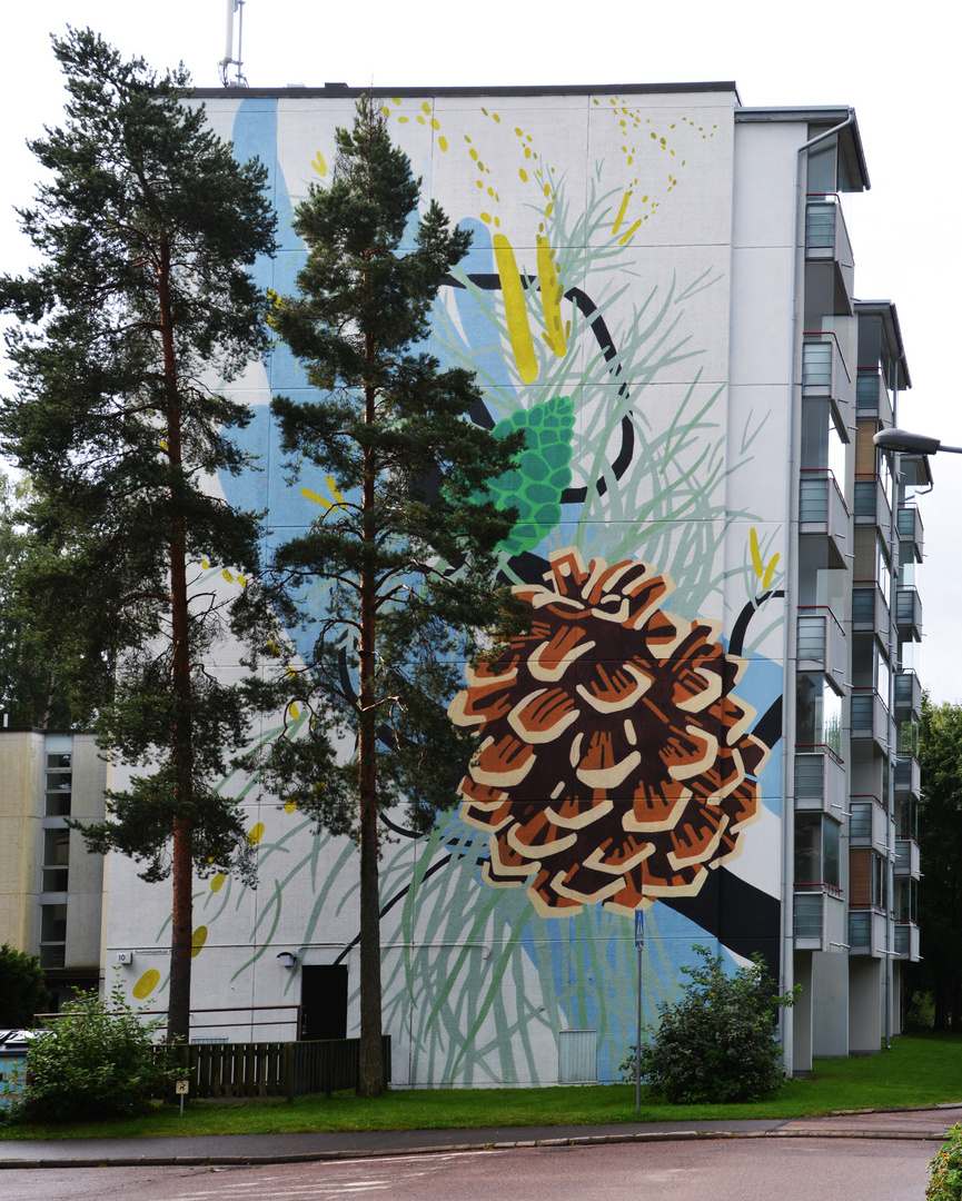 The mural 2 on Länsimäki, Vantaa