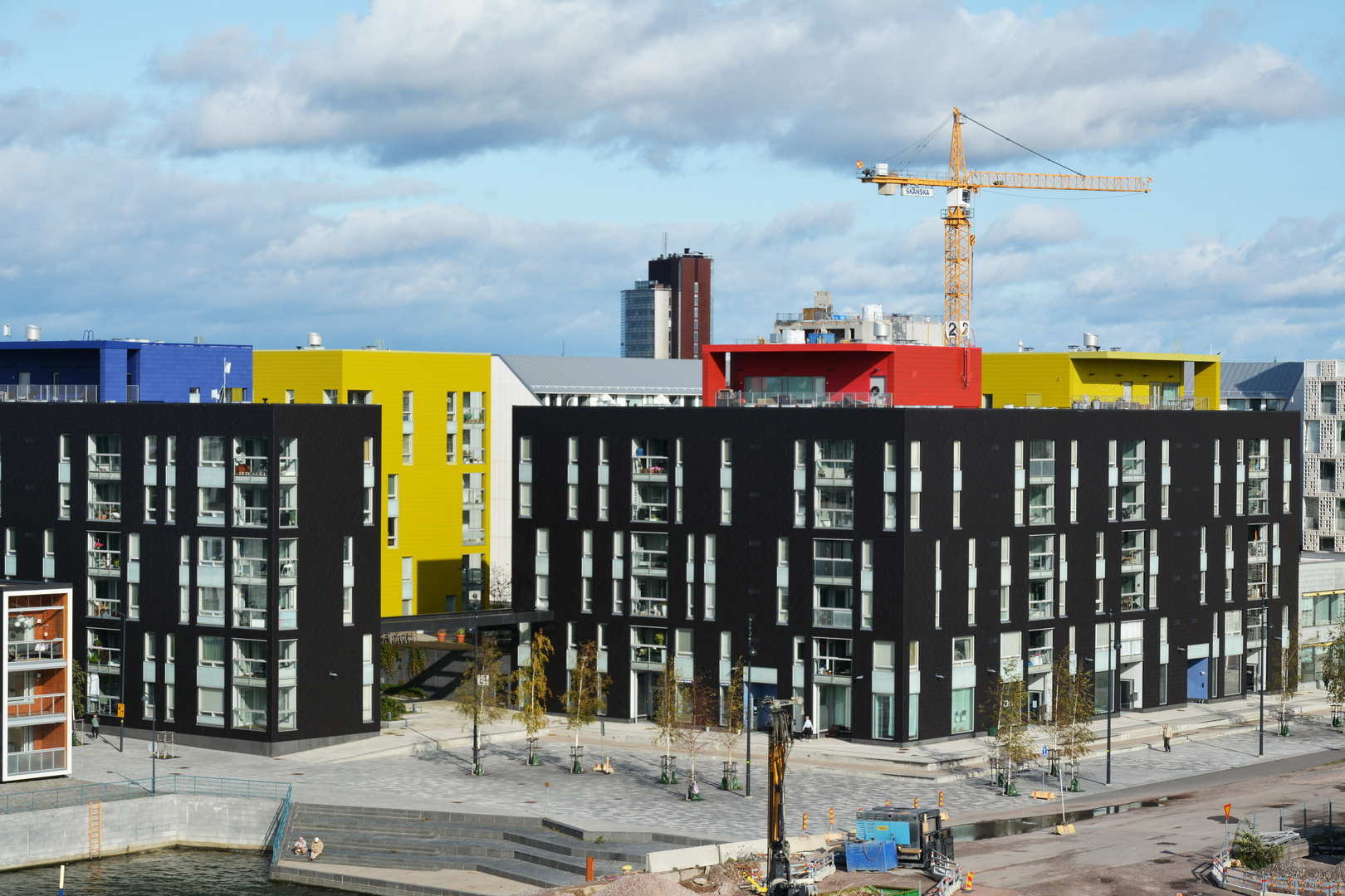 The new, colorful houses on Jätkäsaari