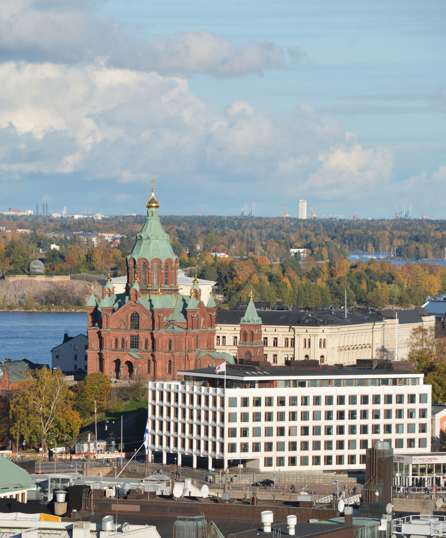 The old and new buildings