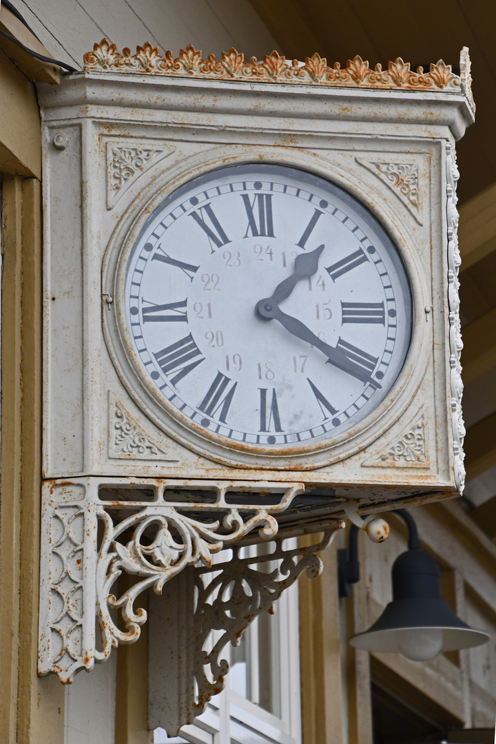 The old clock on railway station