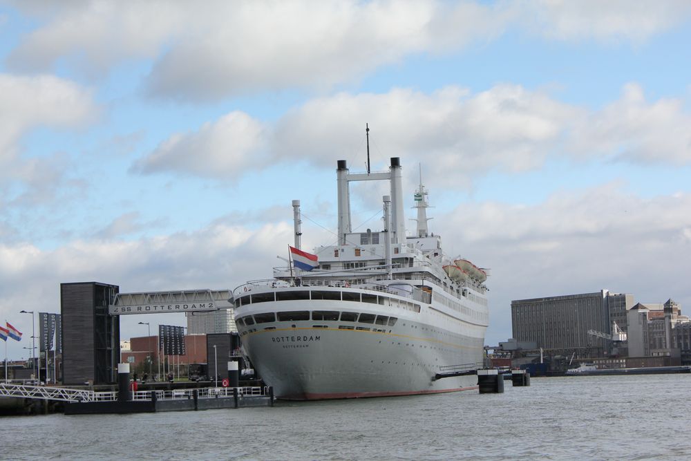 The old Lady at her final berth in Rotterdam