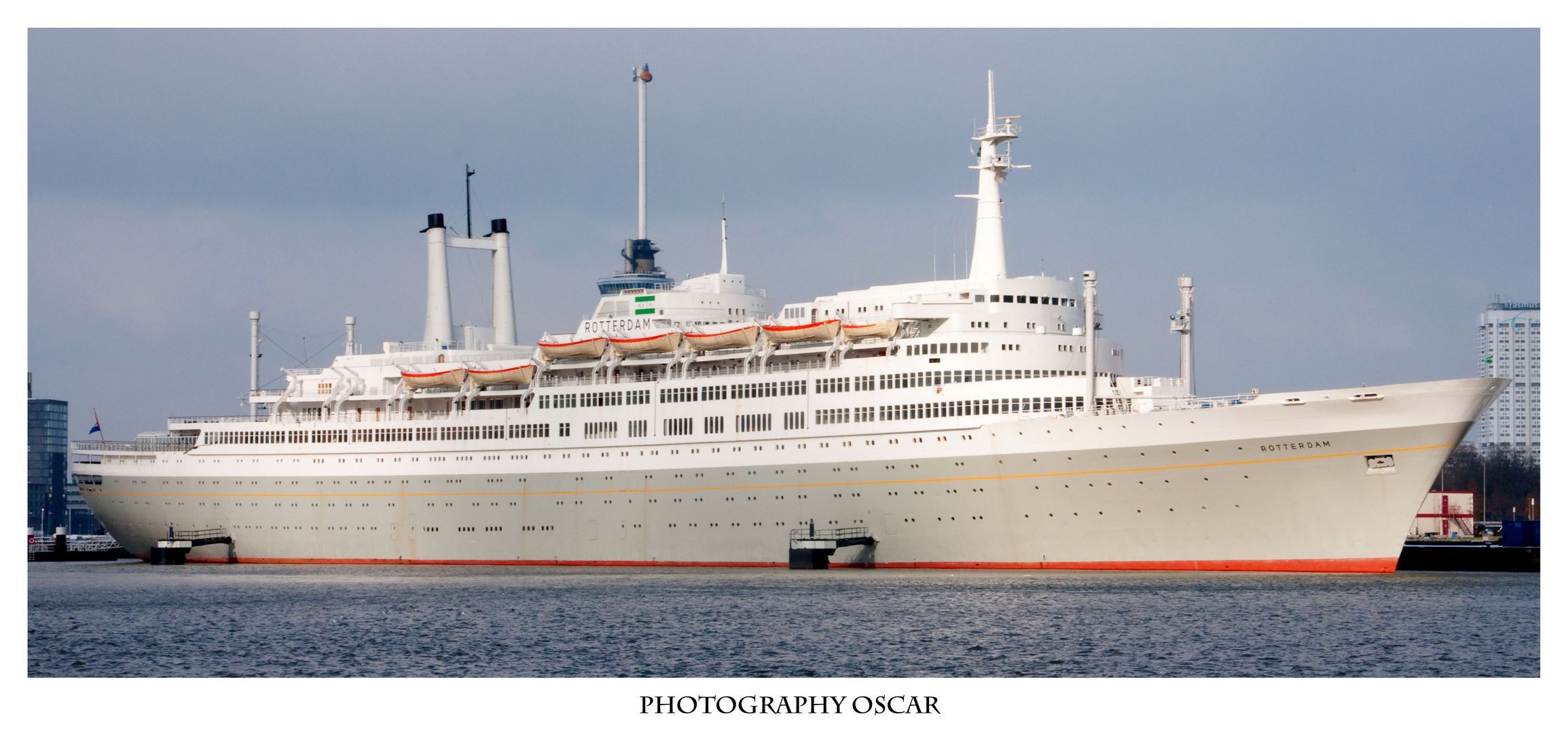 The old S.S. Rotterdam in full length