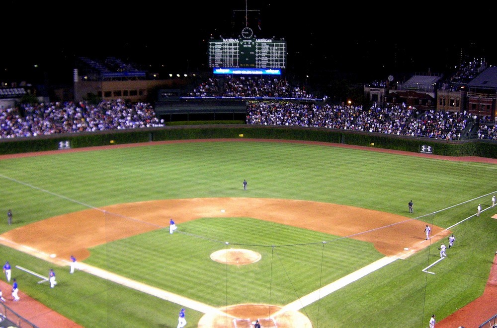 the old wrigley with the cubs