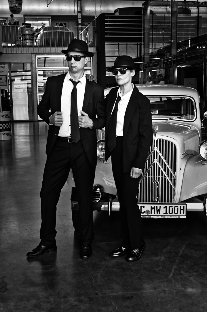 The one and only blues brothers (Ines and George) in the one and only Motorworld