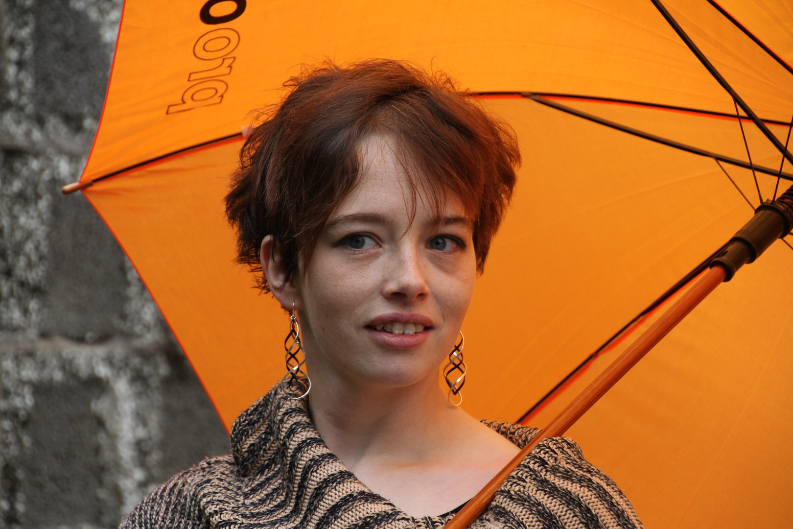 The orange umbrella