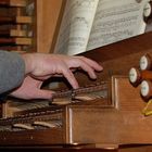 The organist's hands