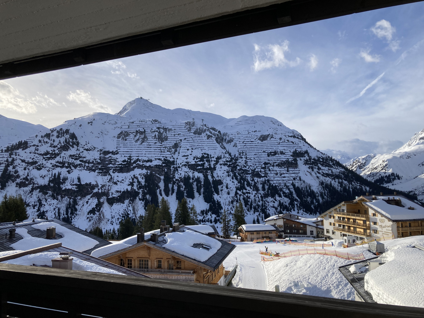 The other part of my balcony view in Lech, Austria