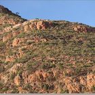 The outer wall of the crater