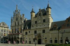 The Palace of the Great Council and Belfry at Mechelen (Belgium)