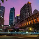 The pedestrian bridge on Sudirman Steet, Jakarta