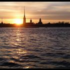 The Peter and Paul Fortress. Sunset.