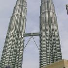 the Petronas twin towers with the sky bridge