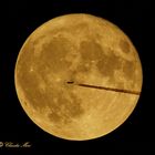The plane and the full moon