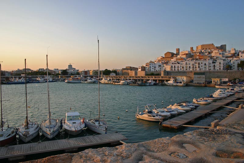 The port at sunset