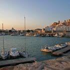 The port at sunset