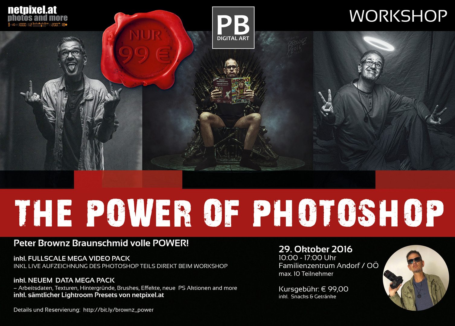 THE POWER of PHOTOSHOP mit Peter Brownz Braunschmid um nur 99 Euro