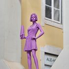 The Purple Lady with a Hoover - Lisbon Streetart