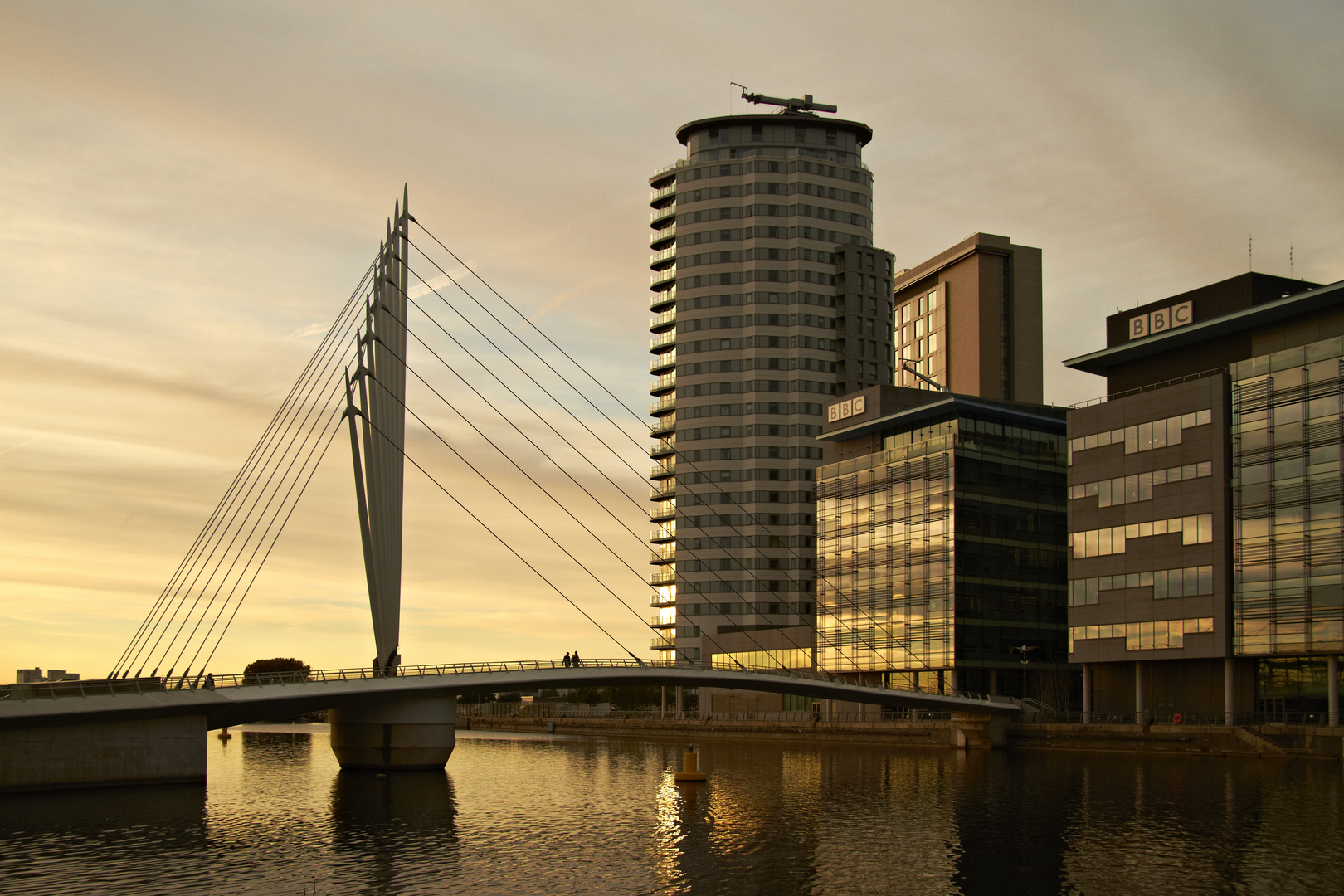 The Quays at sunset