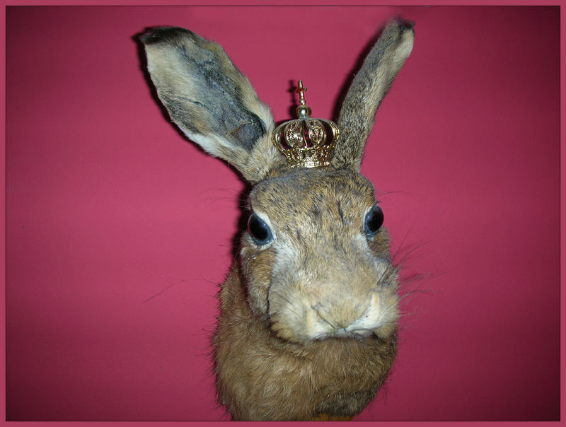 The queen and the easter-rabbit