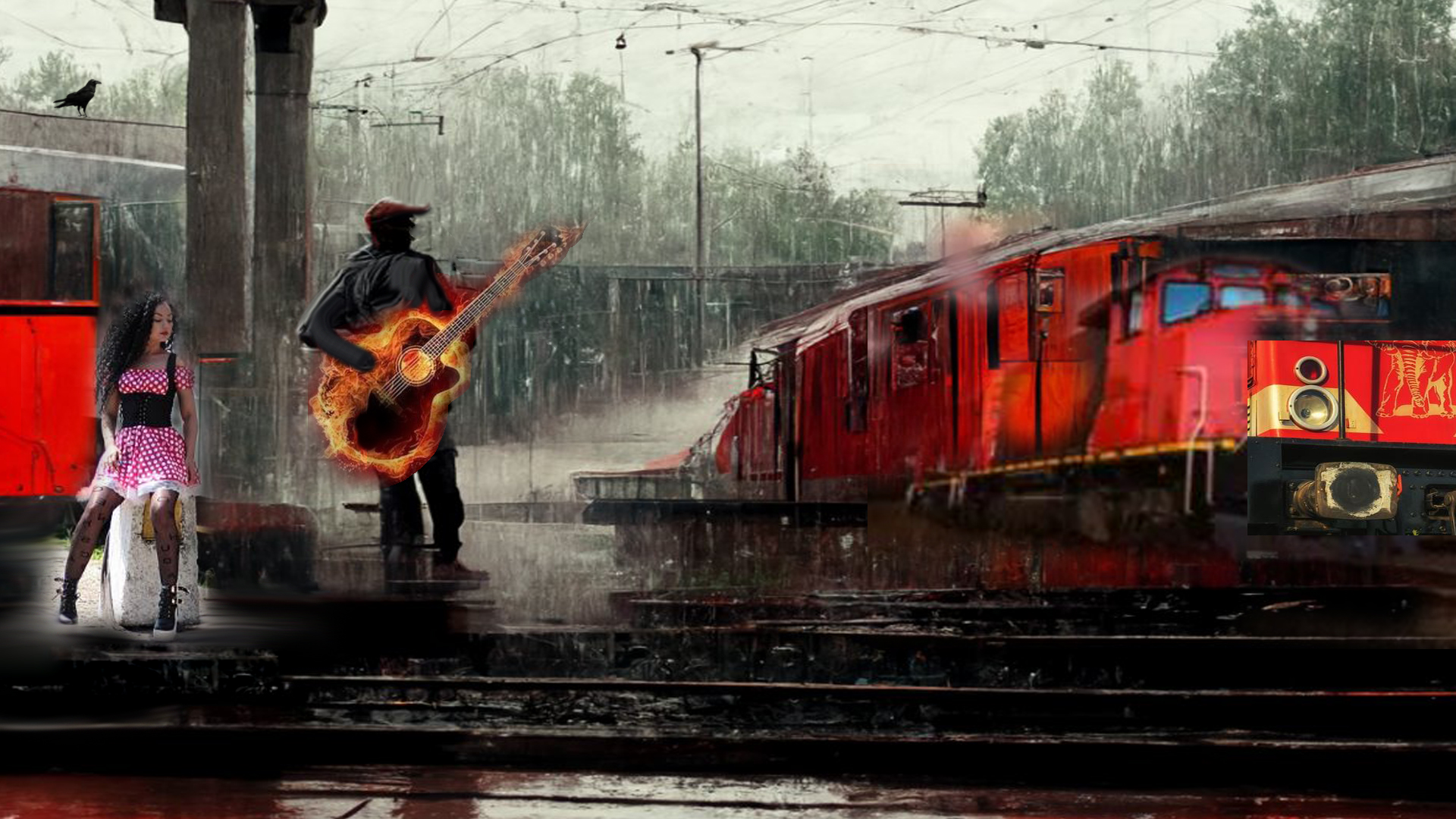 the rain and the train