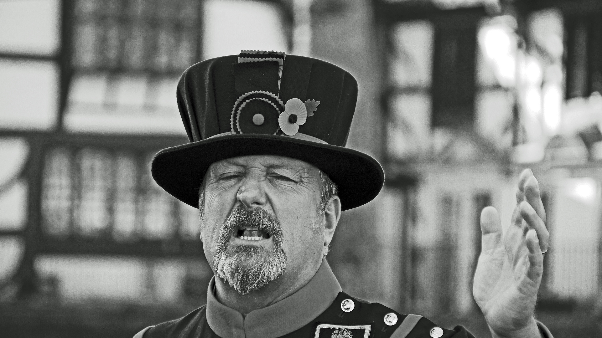 The Ravenmaster at the Tower of London