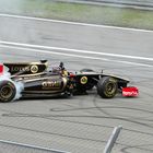 the reason why clouds appear in the Eifel, caused by a Lotus Renault F1 2010