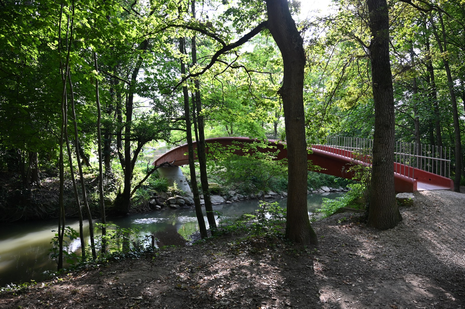 The red bridge in the middle of...nowhere...