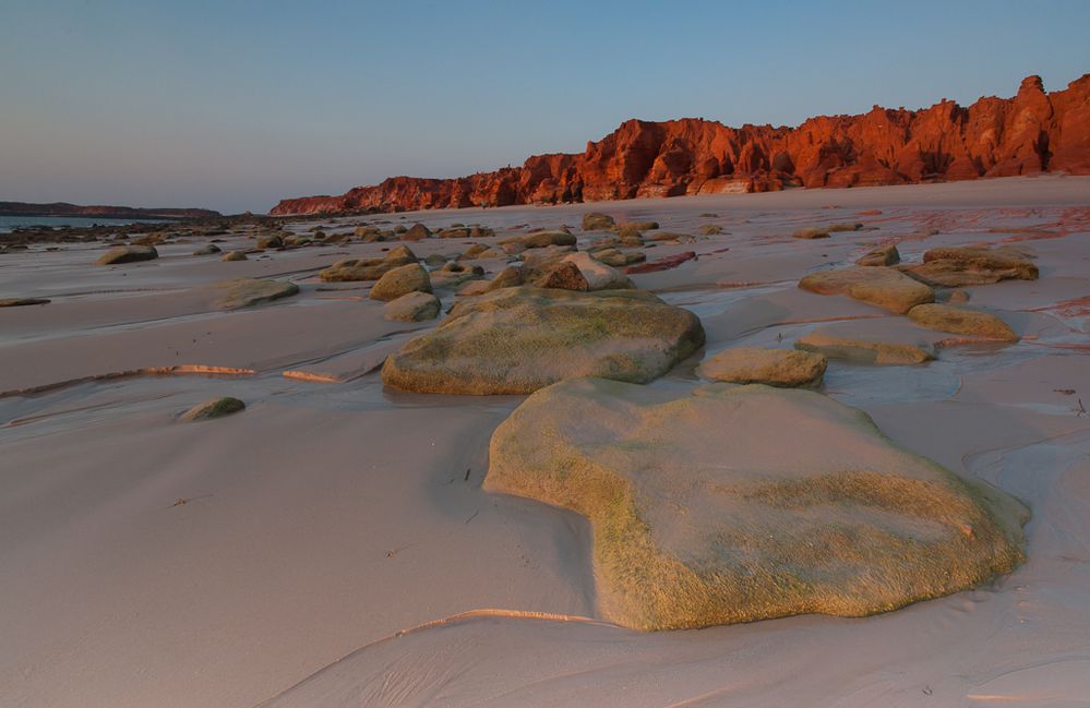 the red cliffs...