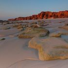 the red cliffs...