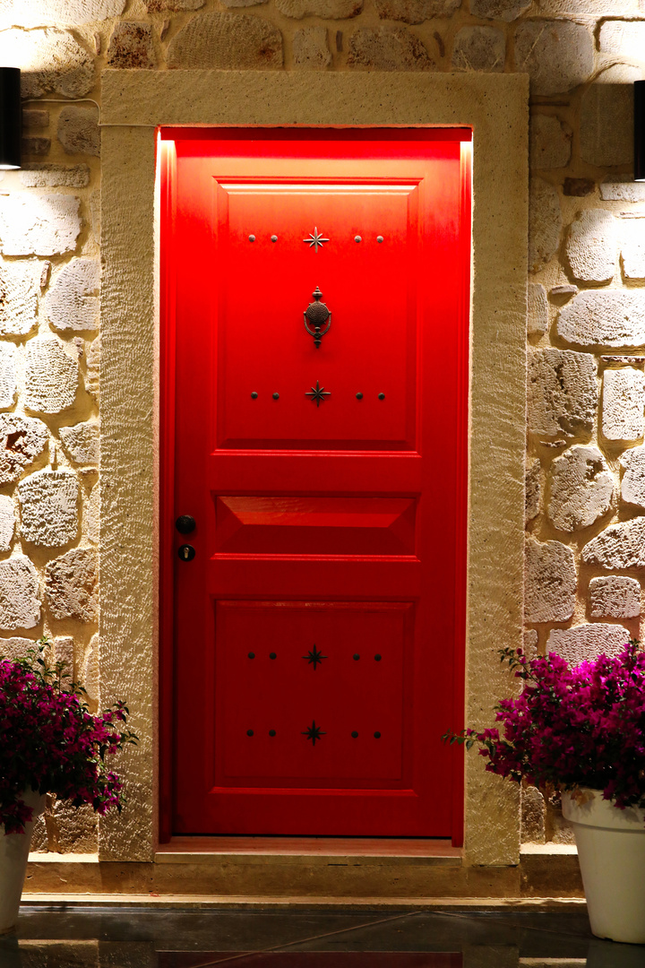 The Red Door At Night