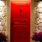 The Red Door At Night