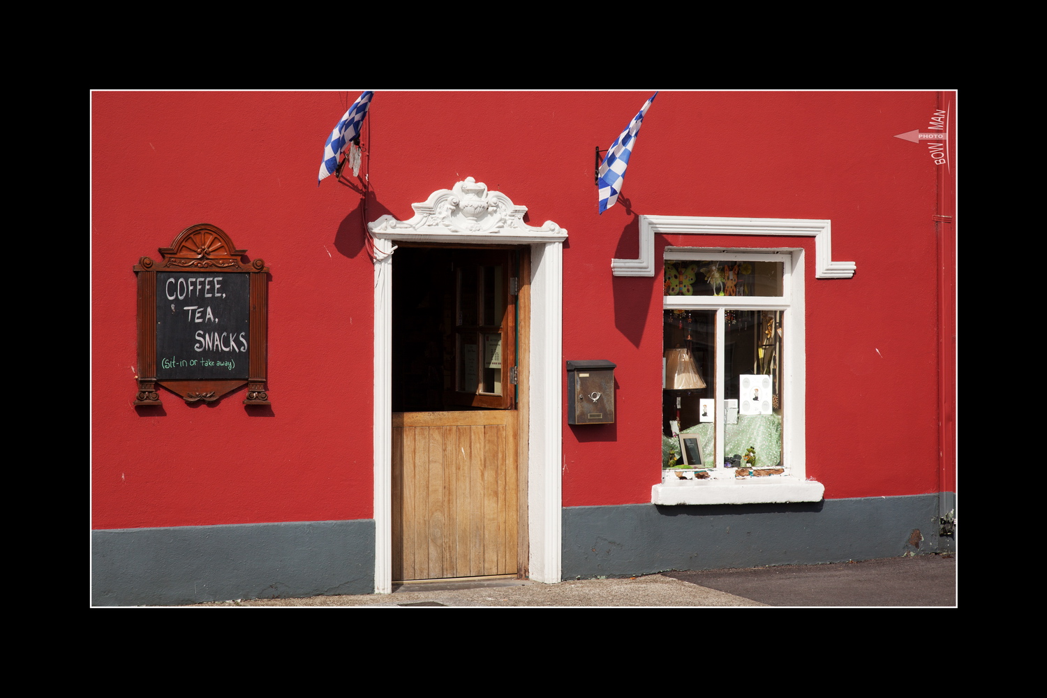 the red house with the white door