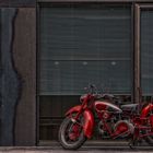 the red motorcycle