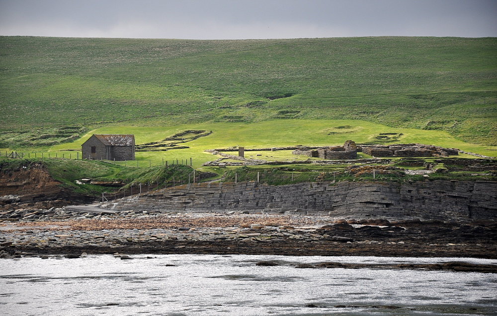 The remains of the settlement on the Brough o' Birsay